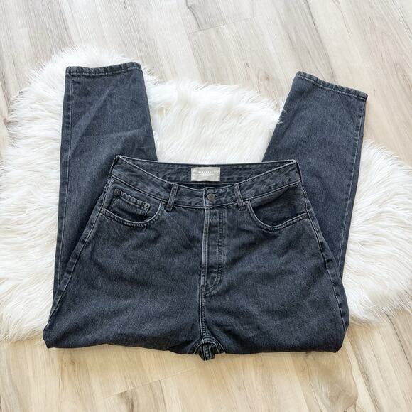 Everlane The Curvy 90s Cheeky Straight Jean Button Fly Dark Gray Size 30 Crop - Picture 1 of 4